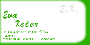 eva keler business card
